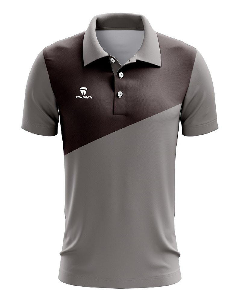 Performance polo shirt with contrast collar